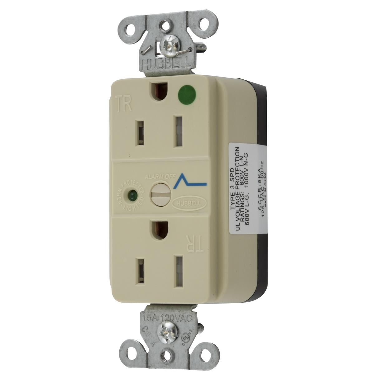 Hubbell Wiring Device-Kellems SNAP8262IS Straight Blade Surge Suppressions