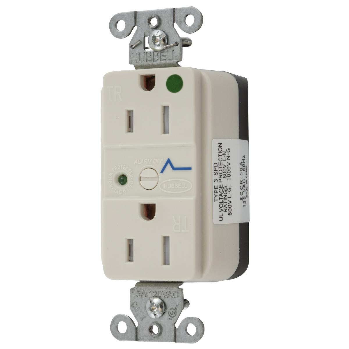 Hubbell Wiring Device-Kellems SNAP8262LAS Straight Blade Receptacles