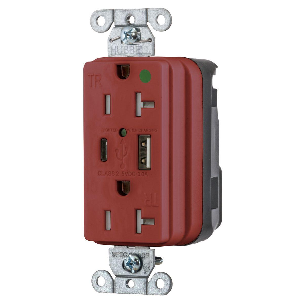 Hubbell Wiring Device-Kellems SNAP8300UACR Receptacles & USB Ports