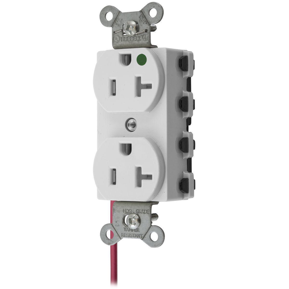 Hubbell Wiring Device-Kellems SNAP8300WSCTRA Straight Blade Receptacles