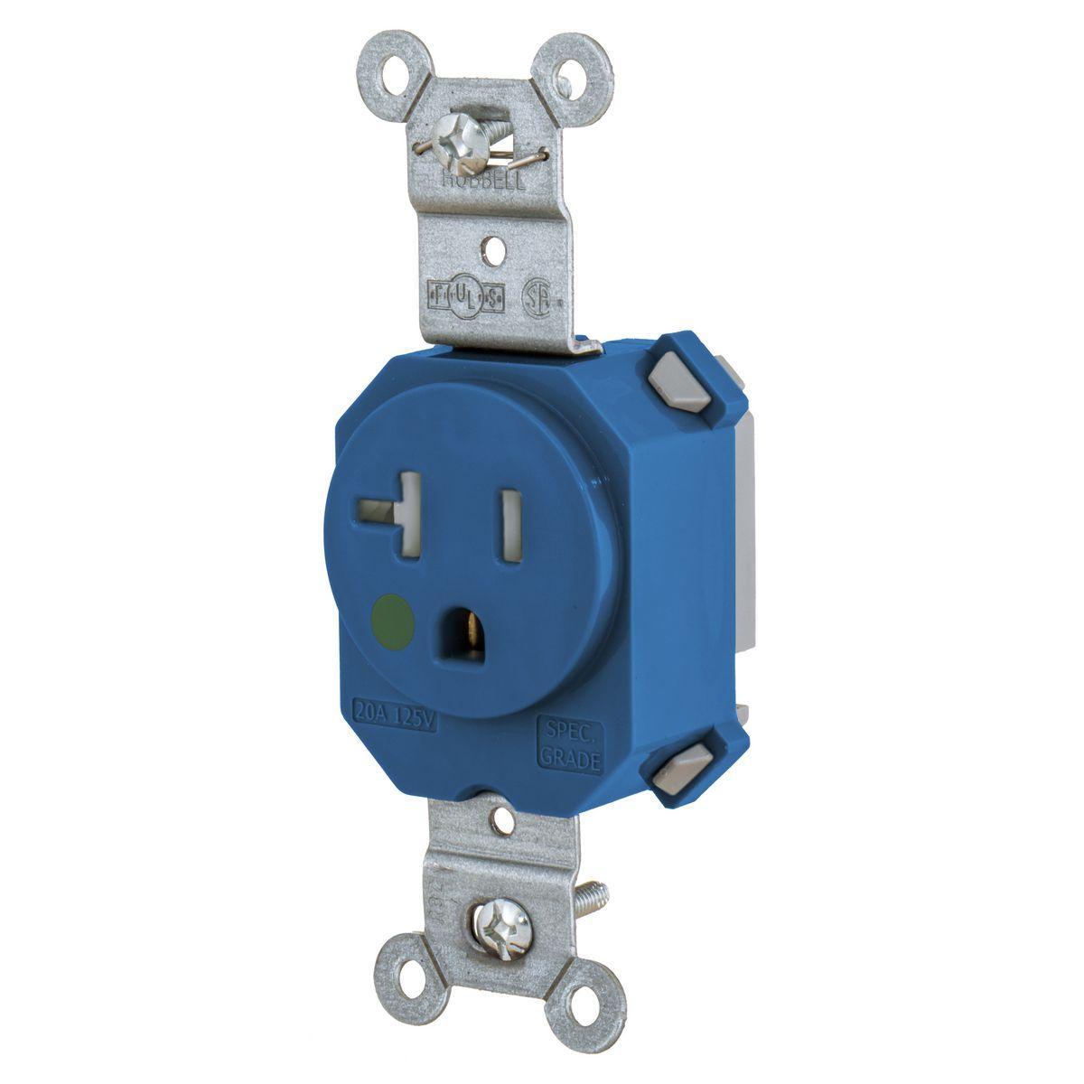 Hubbell Wiring Device-Kellems SNAP8310BLTR Straight Blade Receptacles