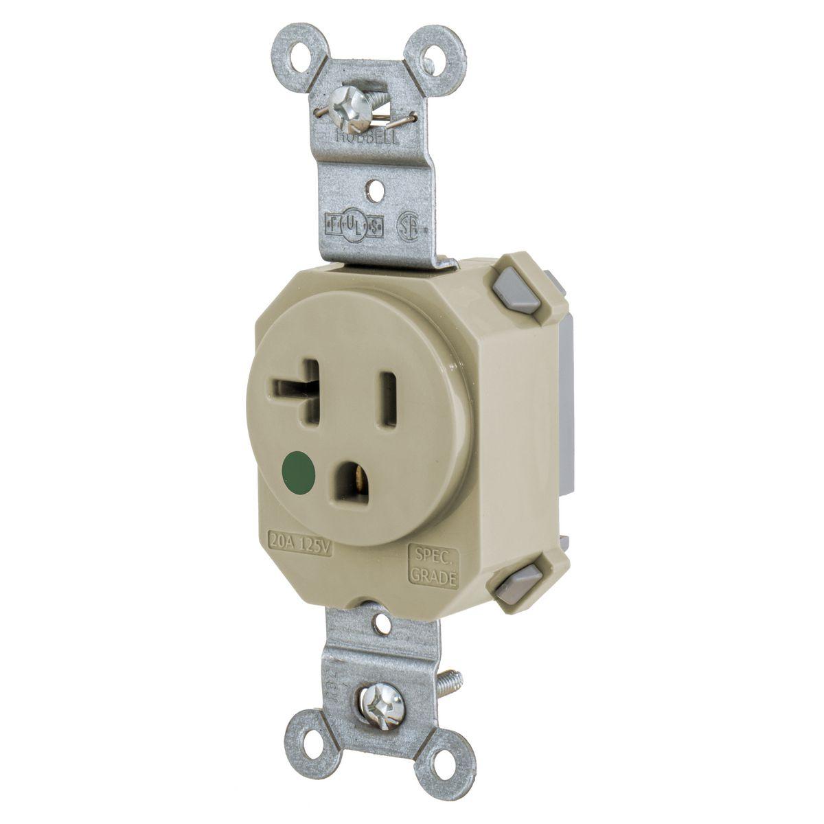 Hubbell Wiring Device-Kellems SNAP8310I Straight Blade Receptacles