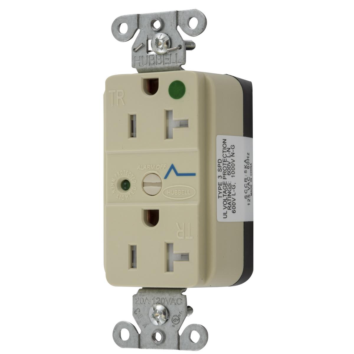 Hubbell Wiring Device-Kellems SNAP8362IS Straight Blade Receptacles