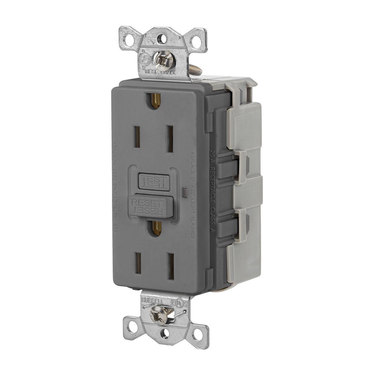 Hubbell Wiring Device-Kellems SNAPGF15GRY GFCI Receptacles