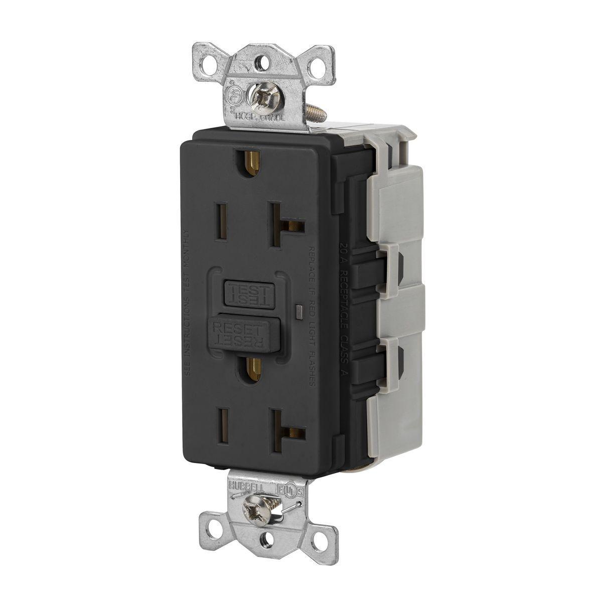 Hubbell Wiring Device-Kellems SNAPGF20BLK GFCI Receptacles