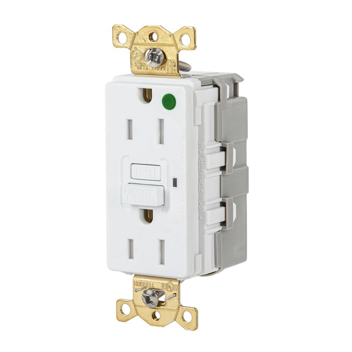 Hubbell Wiring Device-Kellems SNAPGFTW82W GFCI Receptacles