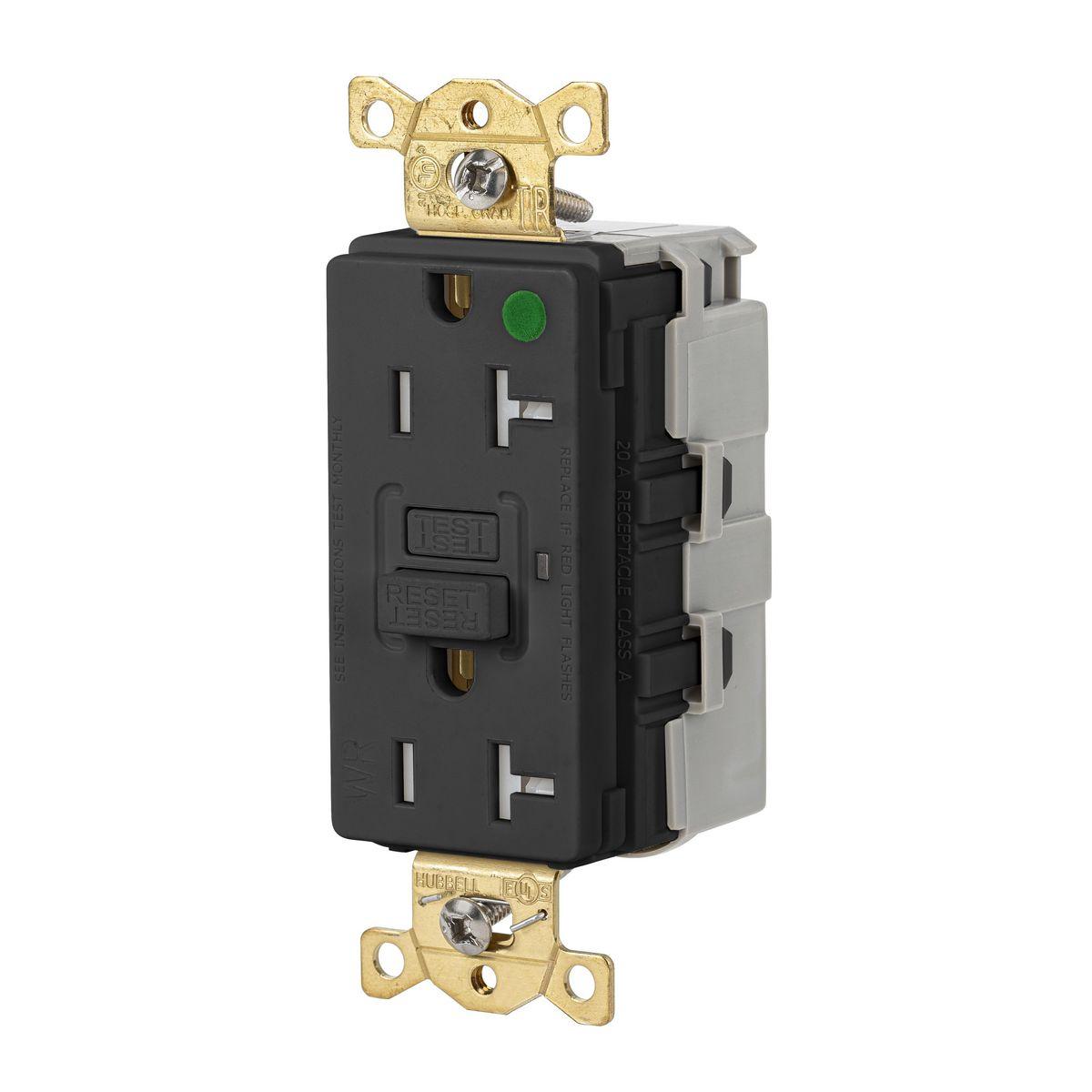 Hubbell Wiring Device-Kellems SNAPGFTW83BLK GFCI Receptacles