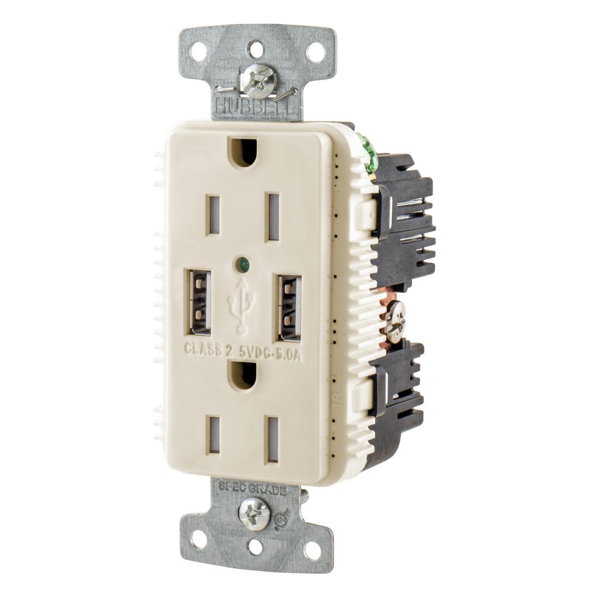 Hubbell Wiring Device-Kellems USB15A5LA Receptacles & USB Ports