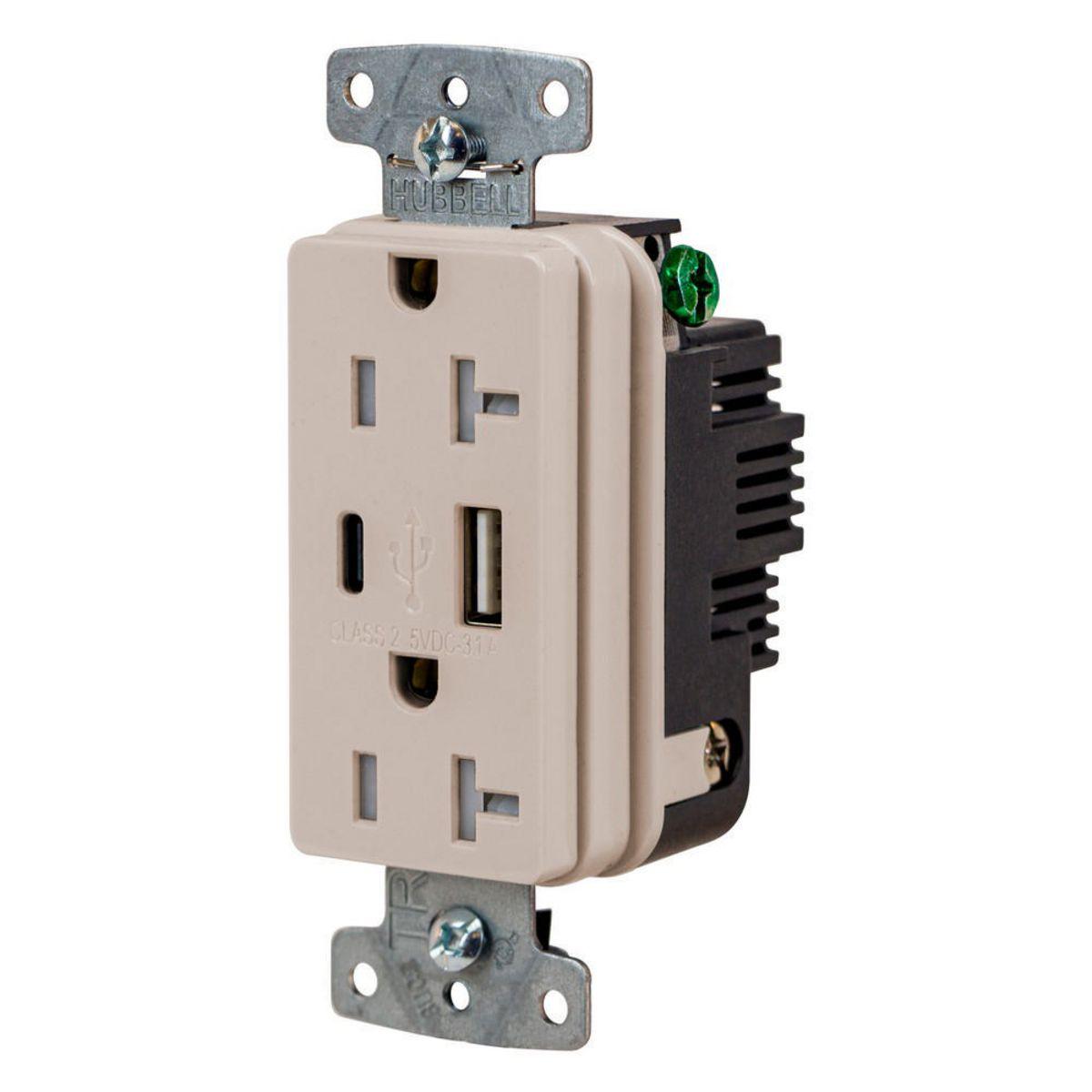 Hubbell Wiring Device-Kellems USB20ACLA Receptacles & USB Ports