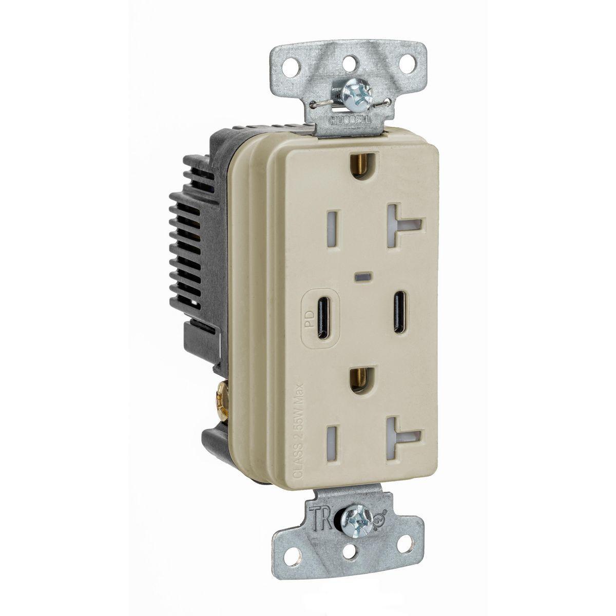 Hubbell Wiring Device-Kellems USB20CPDI Receptacles & USB Ports
