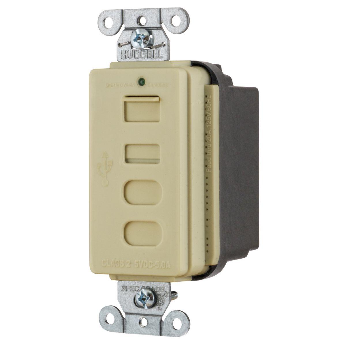 Hubbell Wiring Device-Kellems USB4ACI Receptacles & USB Ports