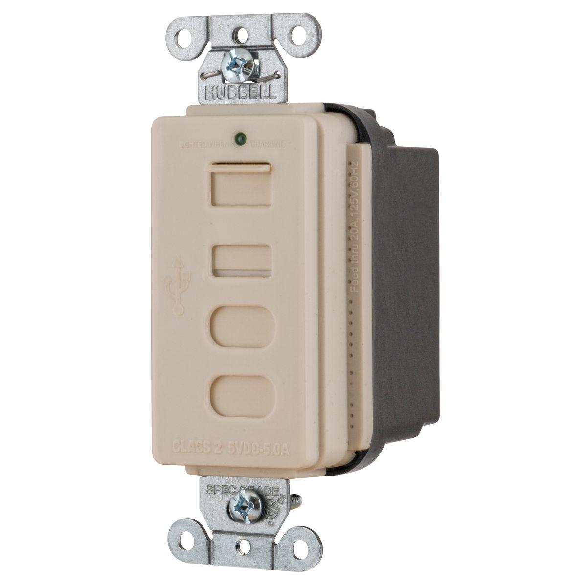 Hubbell Wiring Device-Kellems USB4ACLA Receptacles & USB Ports