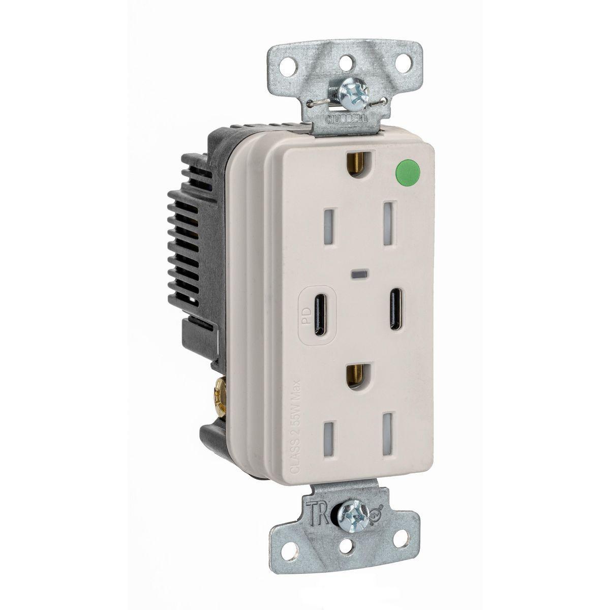 Hubbell Wiring Device-Kellems USB8200CPDLA Receptacles & USB Ports