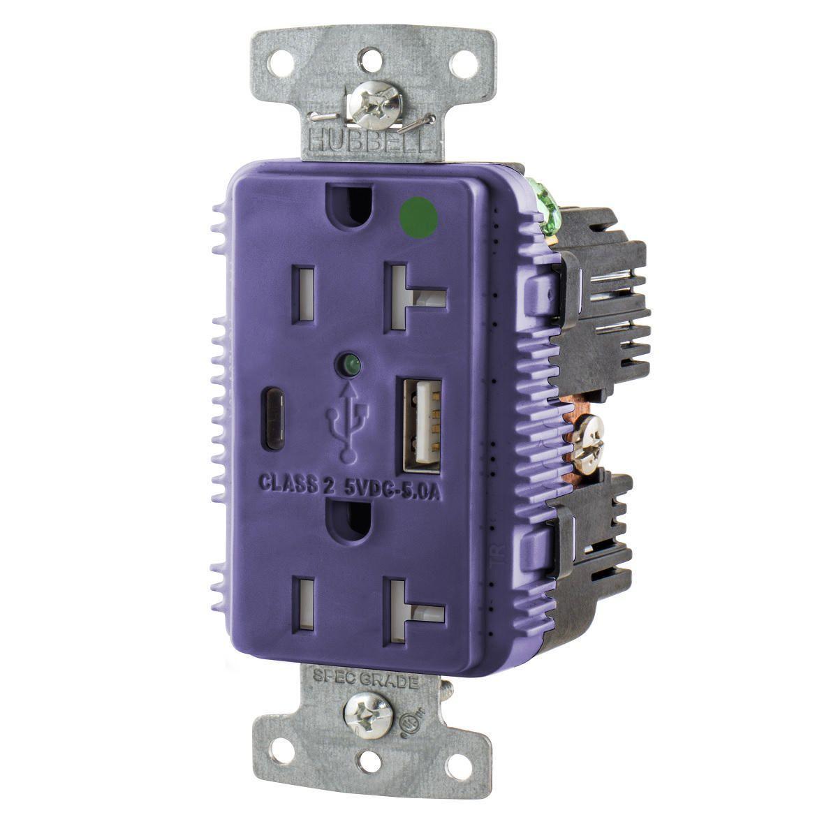 Hubbell Wiring Device-Kellems USB8300AC5P Receptacles & USB Ports