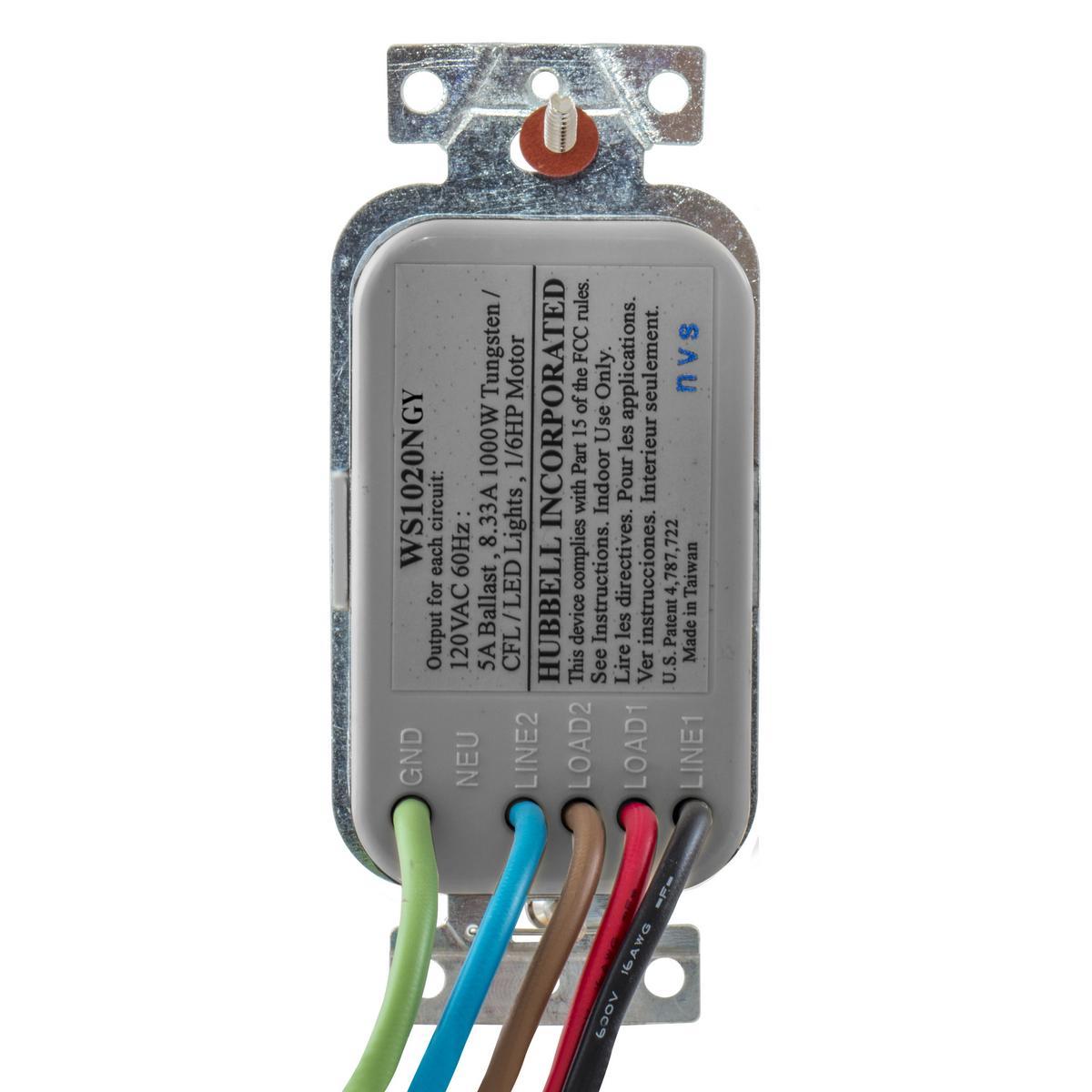 Hubbell Wiring Device-Kellems WS1021GY Wall Mount Vacancy Sensors