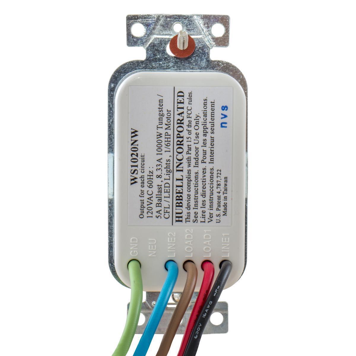 Hubbell Wiring Device-Kellems WS1021W Wall Mount Vacancy Sensors