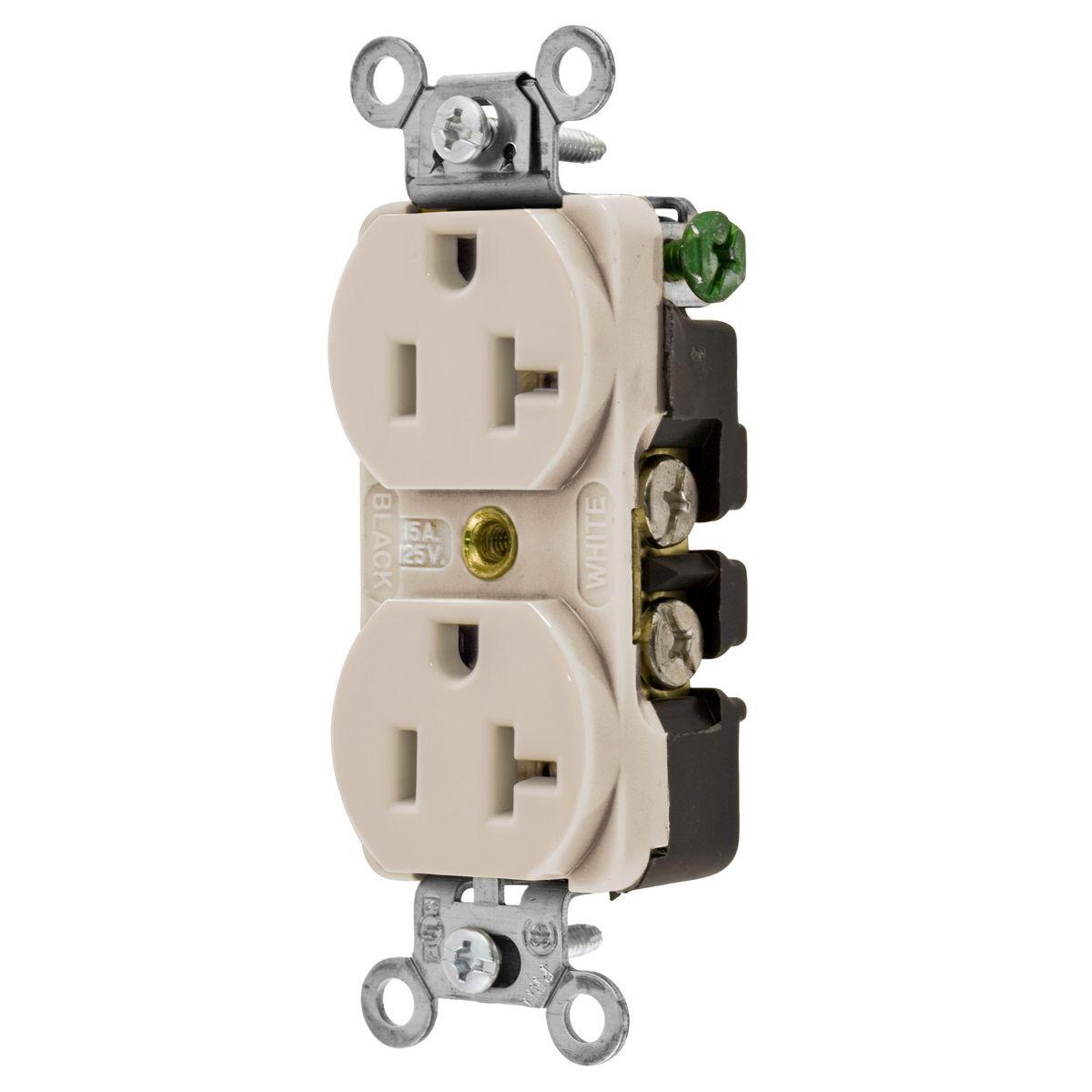 Hubbell Wiring Device-Kellems 5352LA Straight Blade Receptacles