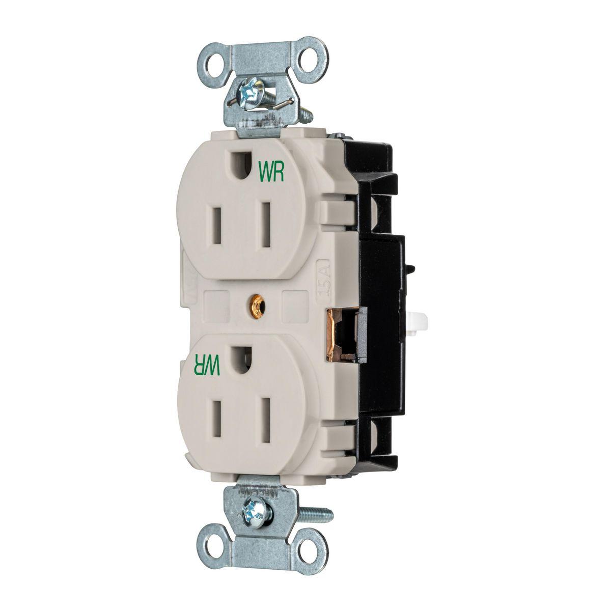 Hubbell Wiring Device-Kellems BR15STLAWR Straight Blade Receptacles