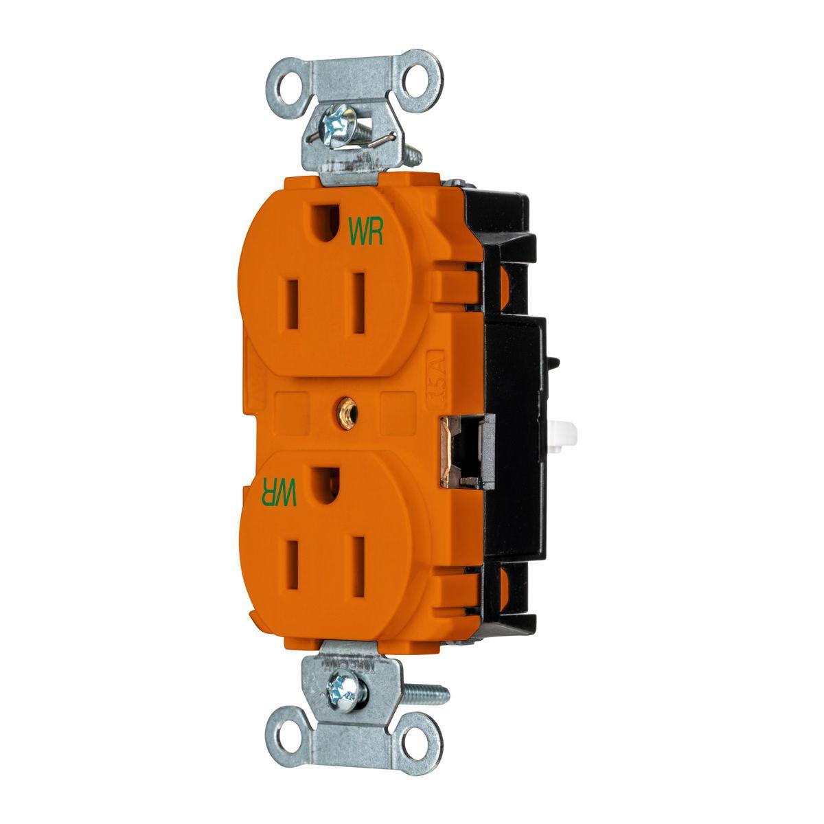 Hubbell Wiring Device-Kellems BR15STOWR Straight Blade Receptacles