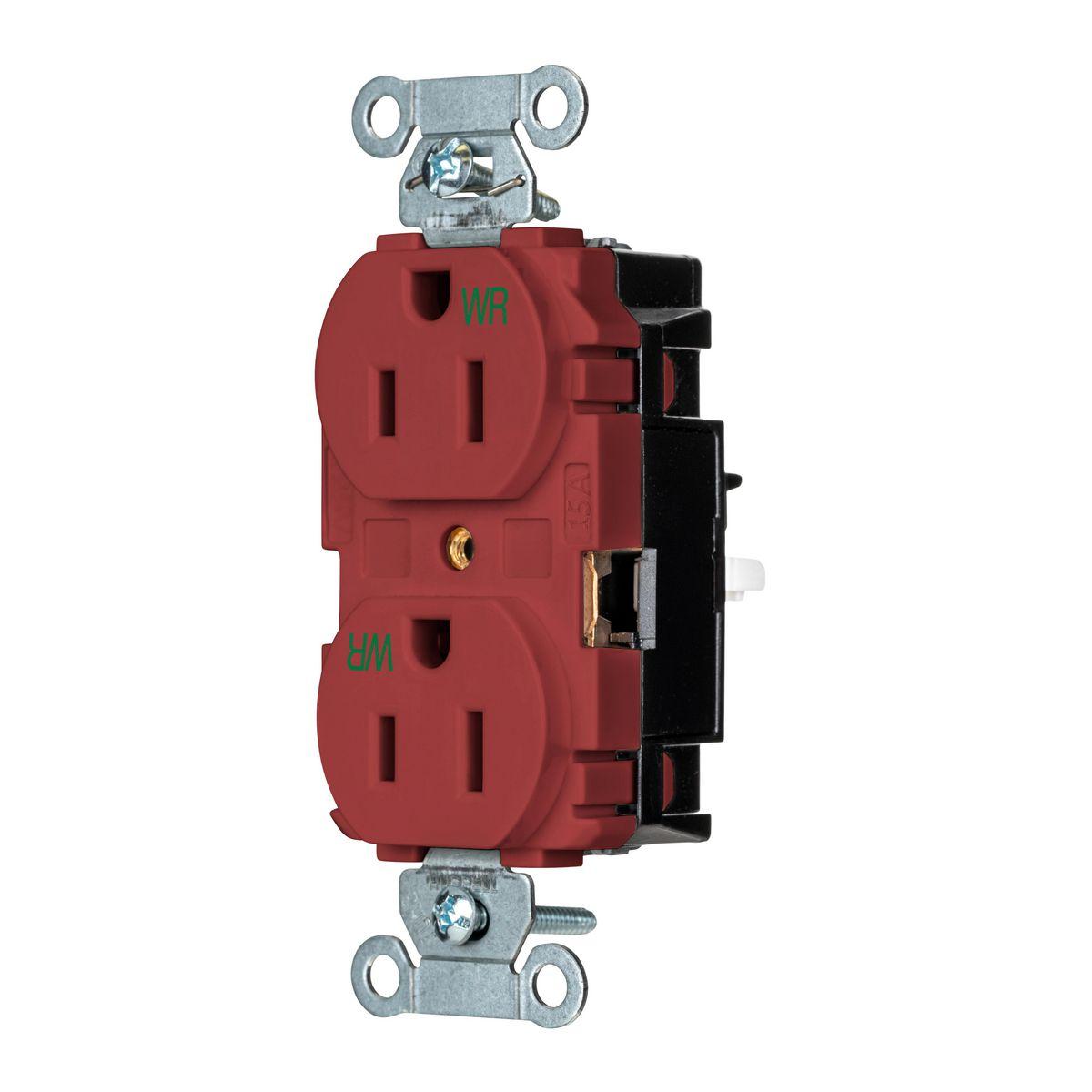 Hubbell Wiring Device-Kellems BR15STRWR Straight Blade Receptacles