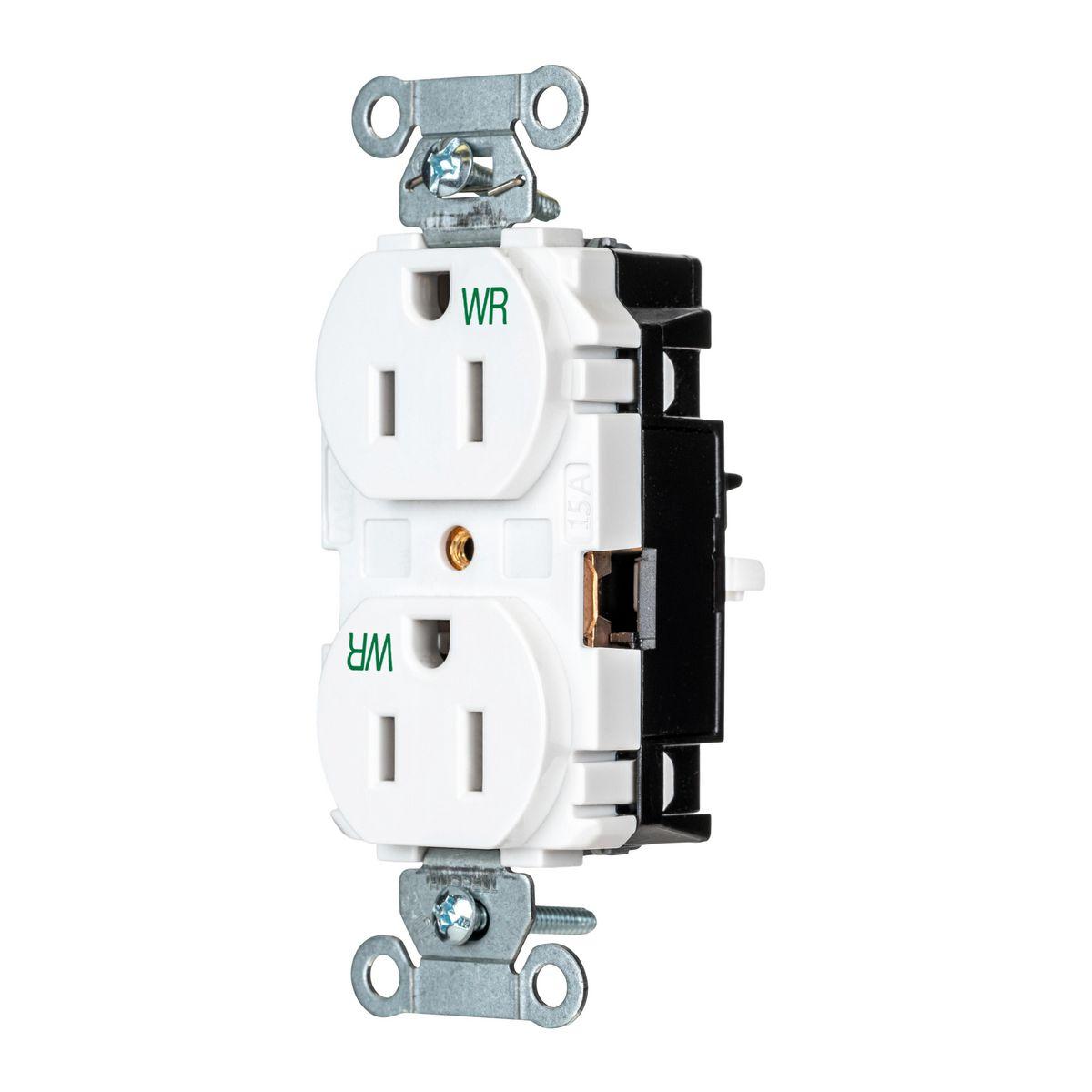 Hubbell Wiring Device-Kellems BR15STWWR Straight Blade Receptacles