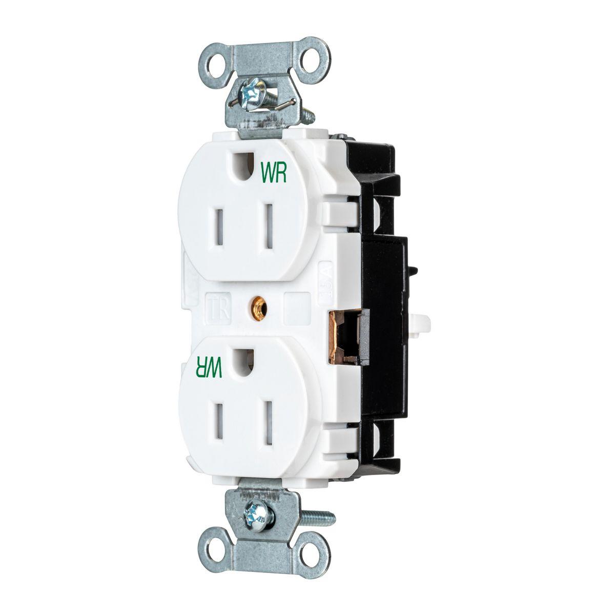 Hubbell Wiring Device-Kellems BR15STWWRTR Straight Blade Receptacles