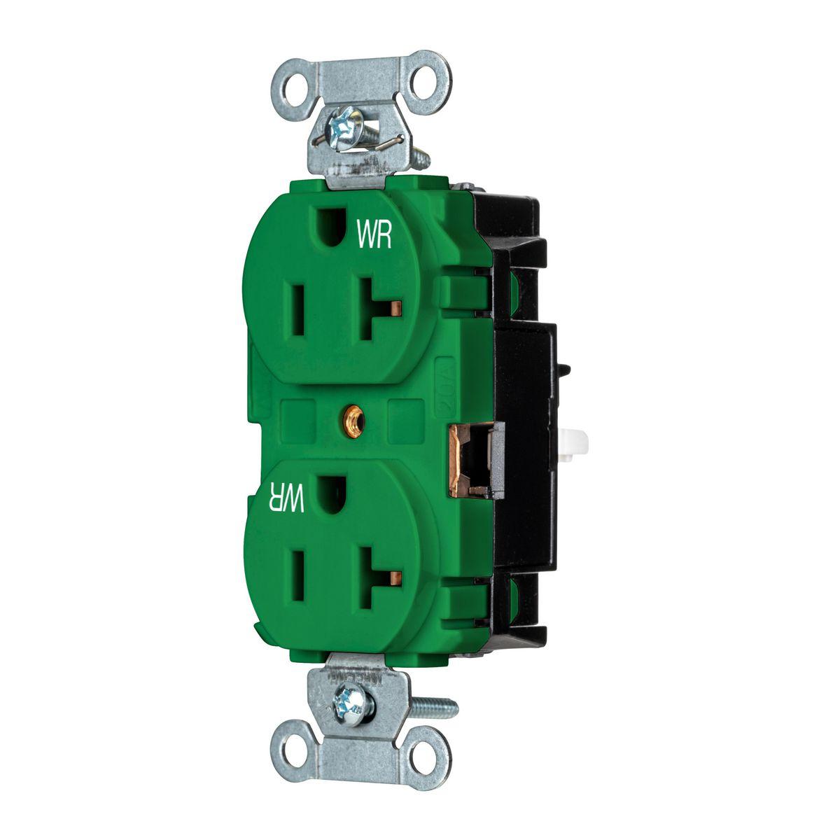 Hubbell Wiring Device-Kellems BR20STGNWR Straight Blade Receptacles