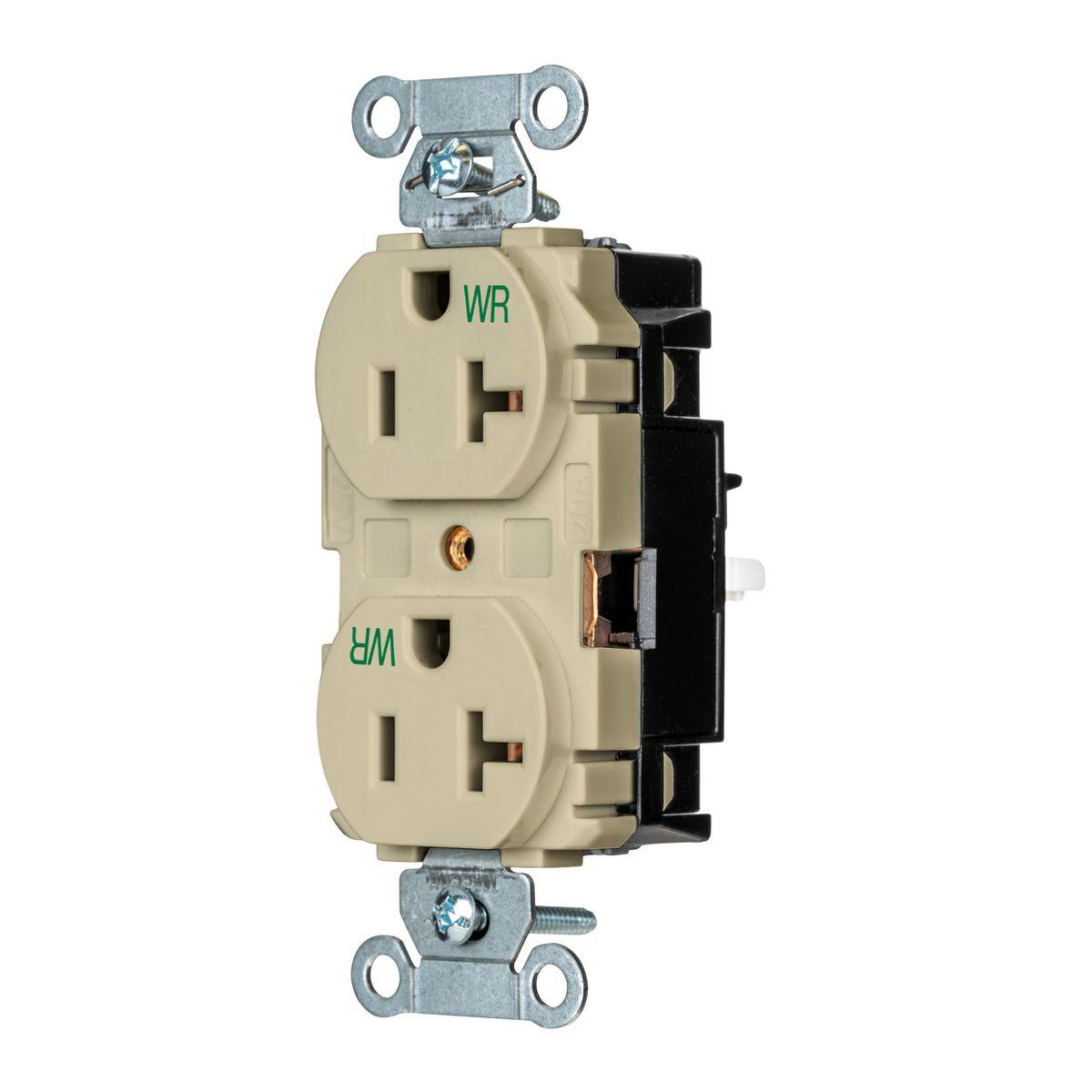 Hubbell Wiring Device-Kellems BR20STIWR Straight Blade Receptacles