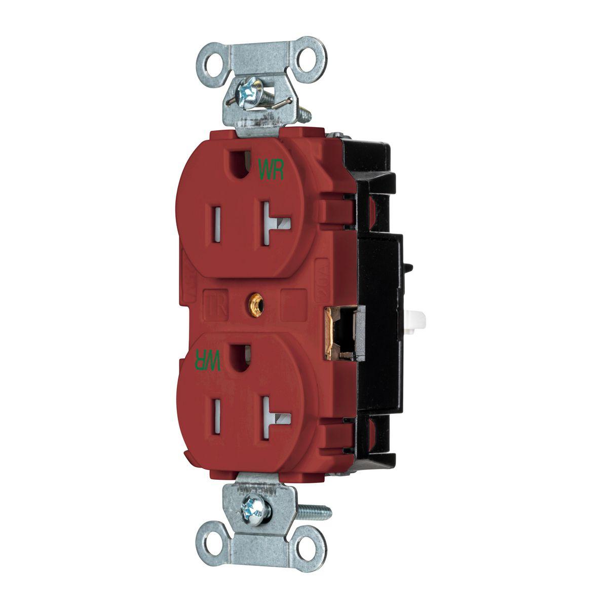 Hubbell Wiring Device-Kellems BR20STRWRTR Straight Blade Receptacles