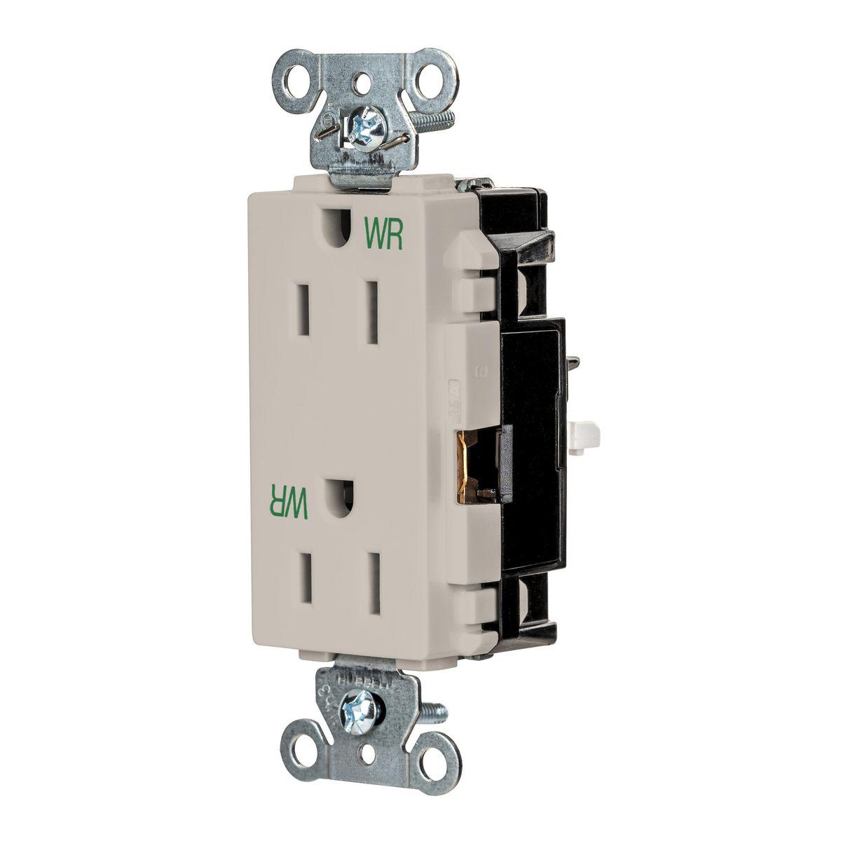 Hubbell Wiring Device-Kellems DR15STLAWR Straight Blade Receptacles