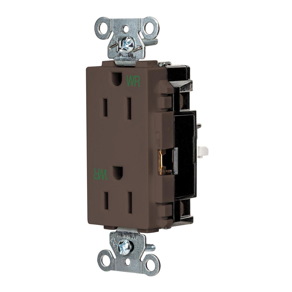 Hubbell Wiring Device-Kellems DR15STWR Straight Blade Receptacles