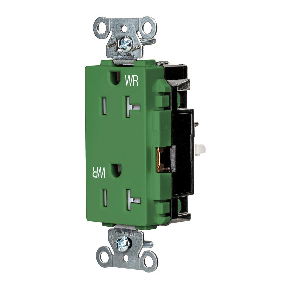 Hubbell Wiring Device-Kellems DR20STGNWRTR Straight Blade Receptacles