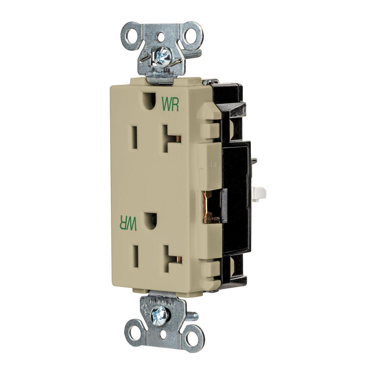 Hubbell Wiring Device-Kellems DR20STIWR Straight Blade Receptacles