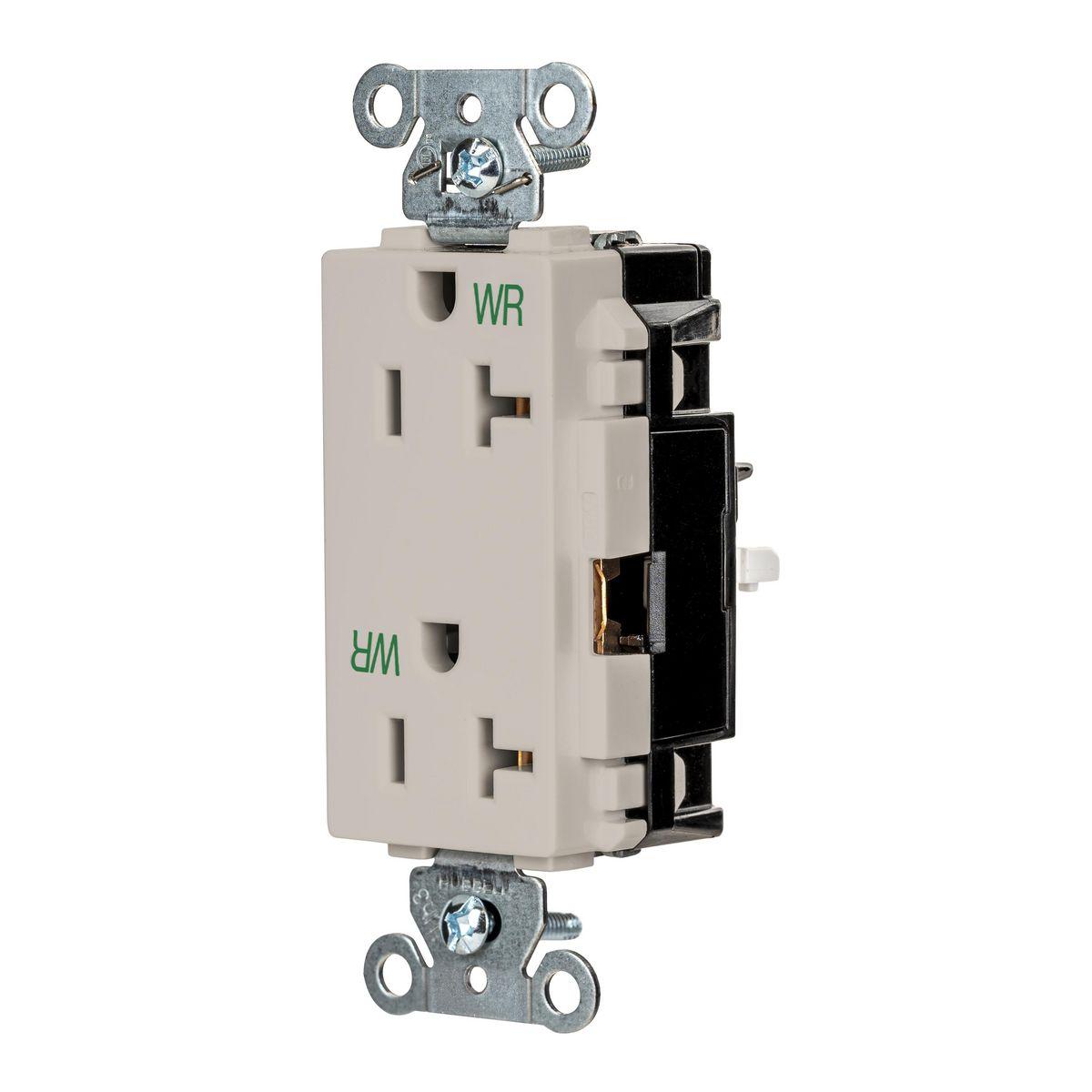 Hubbell Wiring Device-Kellems DR20STLAWR Straight Blade Receptacles
