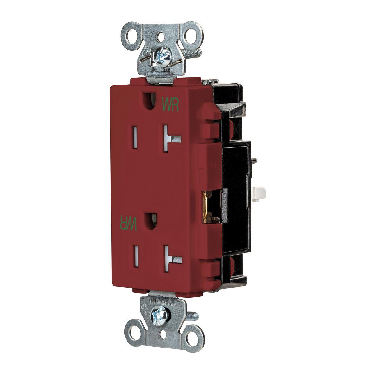 Hubbell Wiring Device-Kellems DR20STRWRTR Straight Blade Receptacles