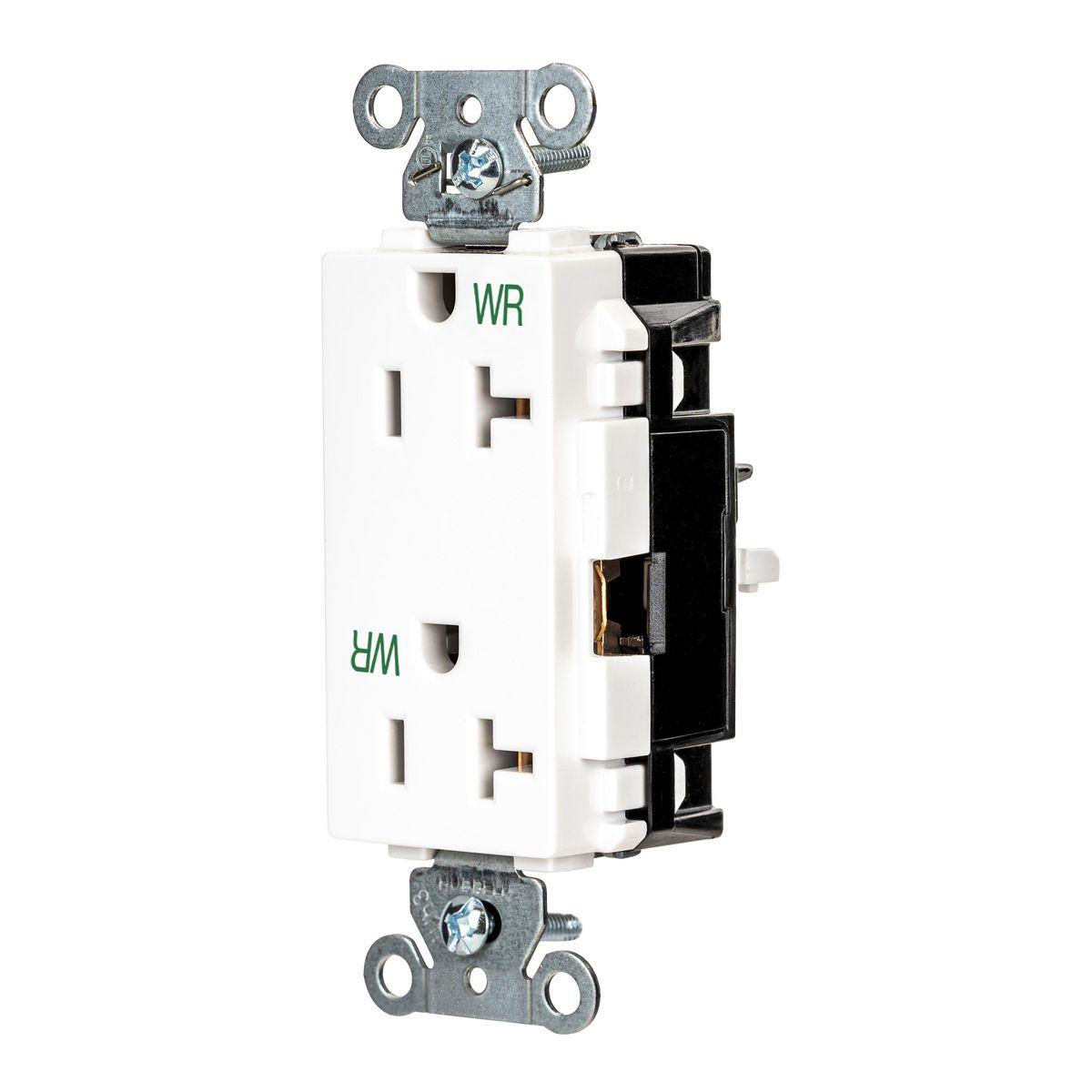 Hubbell Wiring Device-Kellems DR20STWWR Straight Blade Receptacles