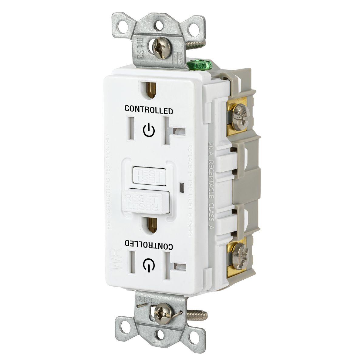 Hubbell Wiring Device-Kellems GFRTW20C2W GFCI Receptacles