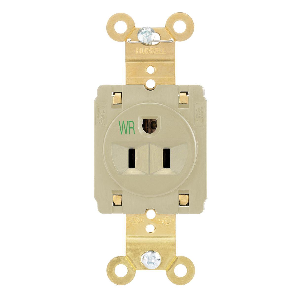Hubbell Wiring Device-Kellems HBL5261STIWR Straight Blade Receptacles
