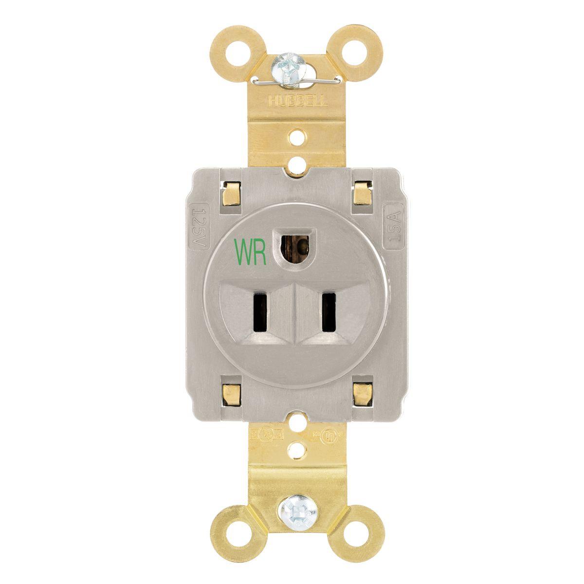 Hubbell Wiring Device-Kellems HBL5261STLAWR Straight Blade Receptacles