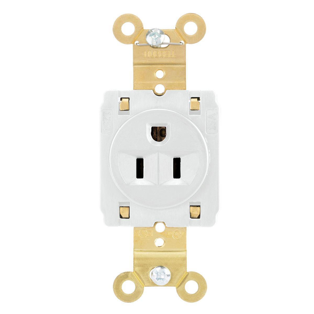 Hubbell Wiring Device-Kellems HBL5261STW Straight Blade Receptacles