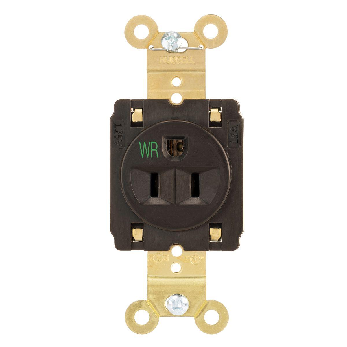 Hubbell Wiring Device-Kellems HBL5261STWR Straight Blade Receptacles
