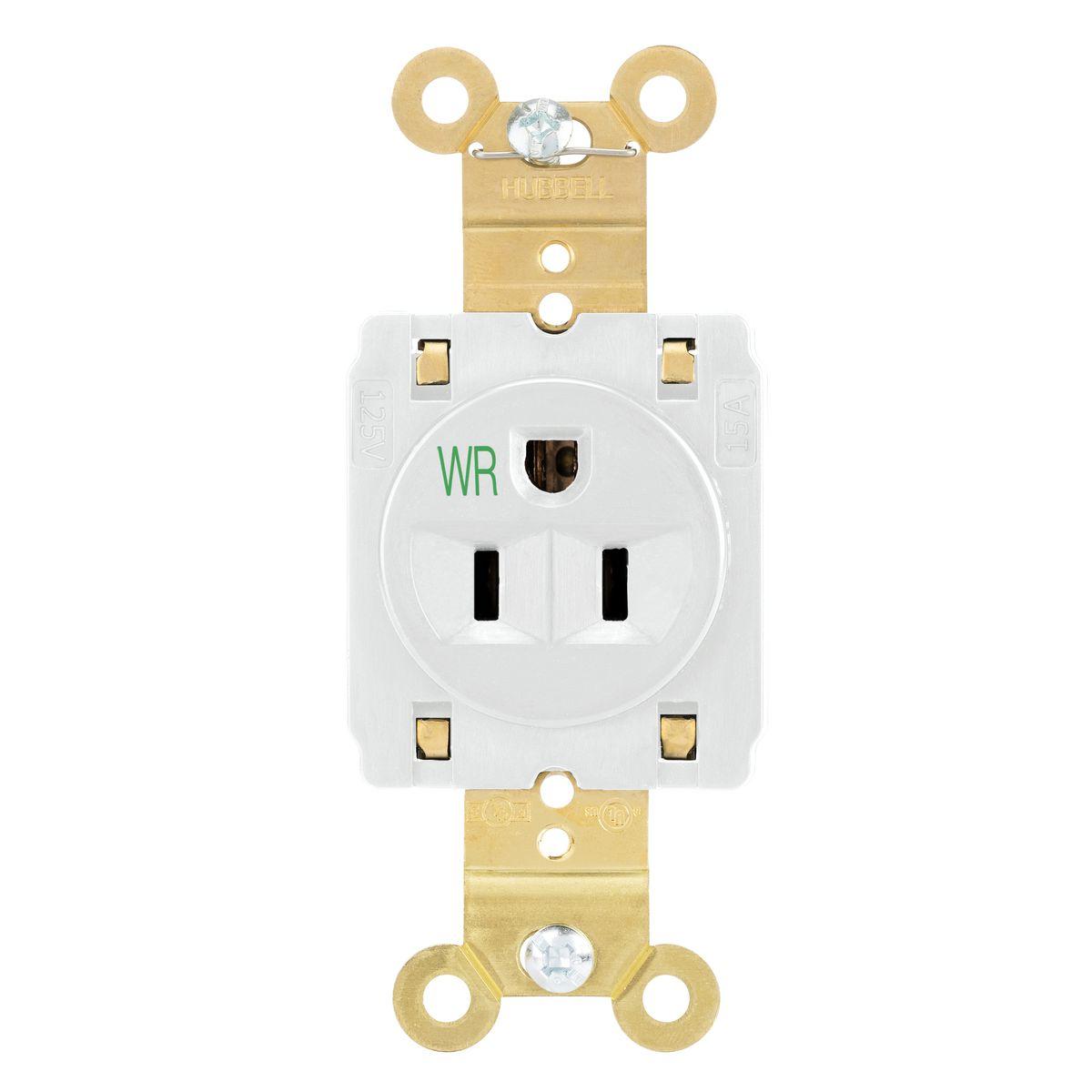 Hubbell Wiring Device-Kellems HBL5261STWWR Straight Blade Receptacles