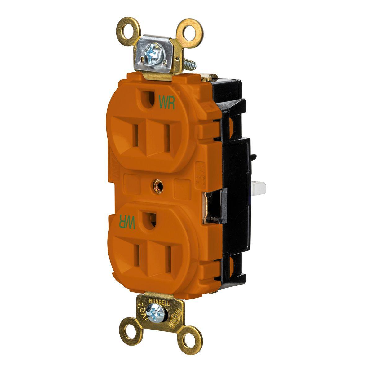 Hubbell Wiring Device-Kellems HBL5262STOWR Straight Blade Receptacles