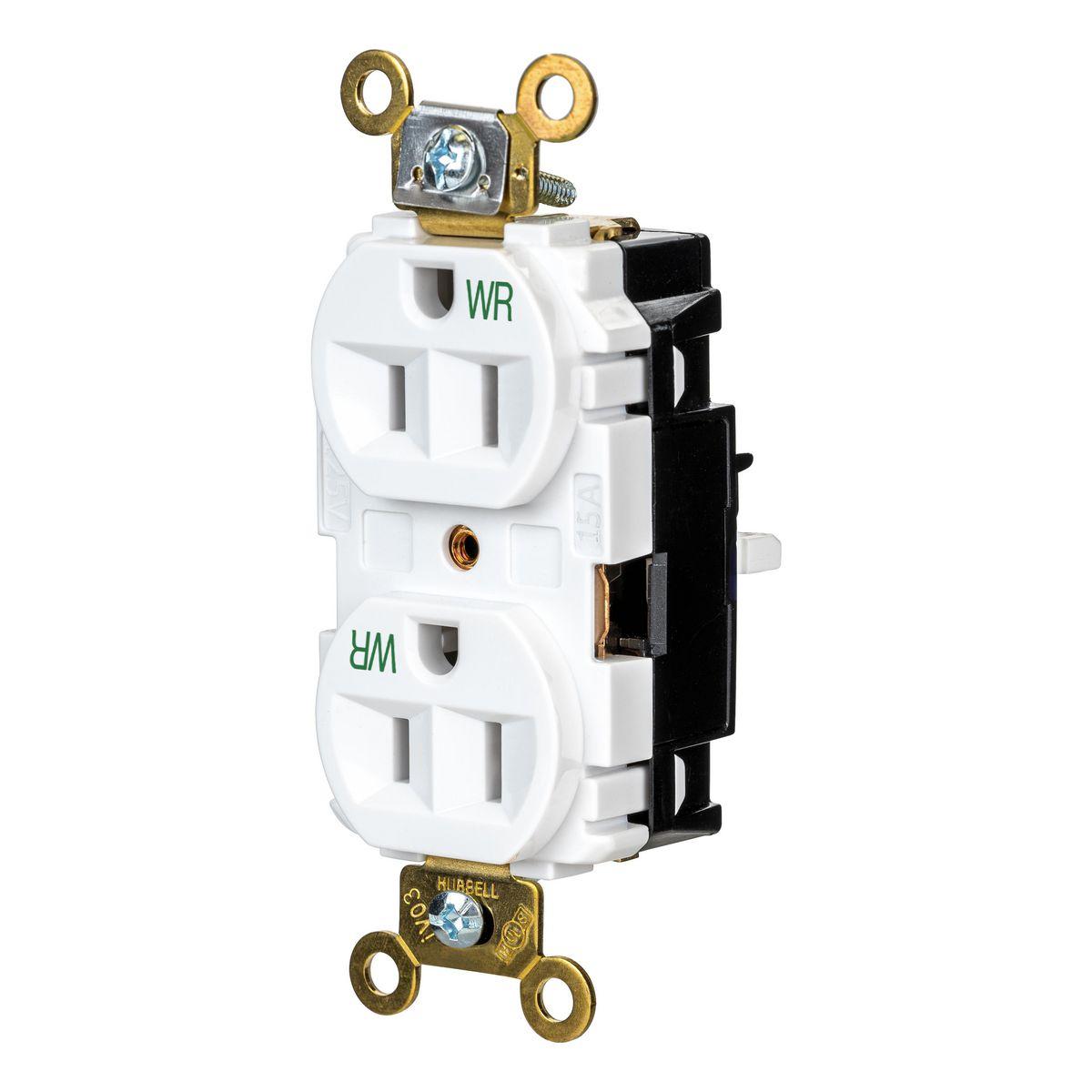 Hubbell Wiring Device-Kellems HBL5262STWWR Straight Blade Receptacles