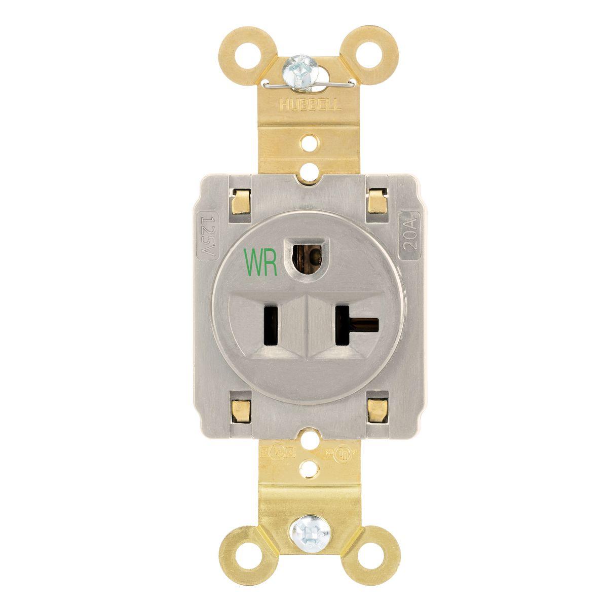 Hubbell Wiring Device-Kellems HBL5361STLAWR Straight Blade Receptacles
