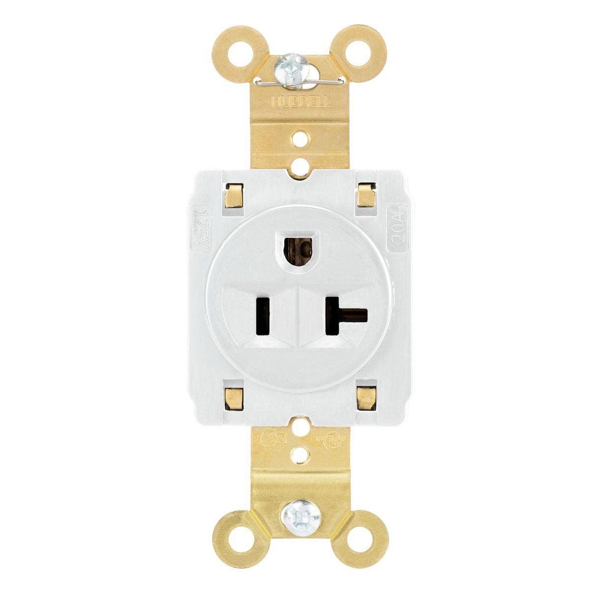 Hubbell Wiring Device-Kellems HBL5361STW Straight Blade Receptacles