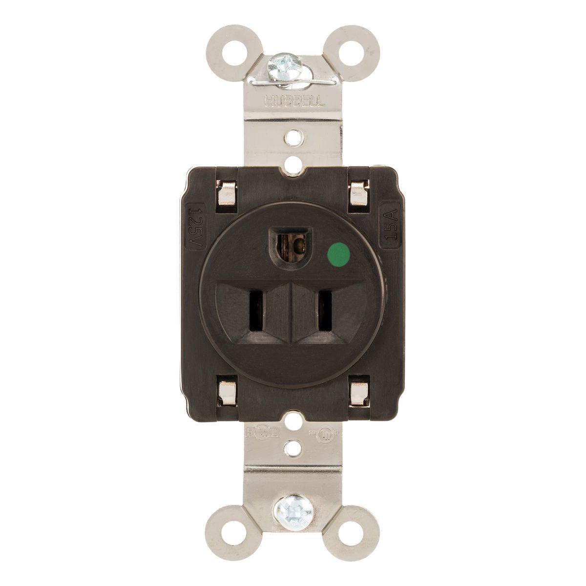 Hubbell Wiring Device-Kellems HBL8210ST Straight Blade Receptacles