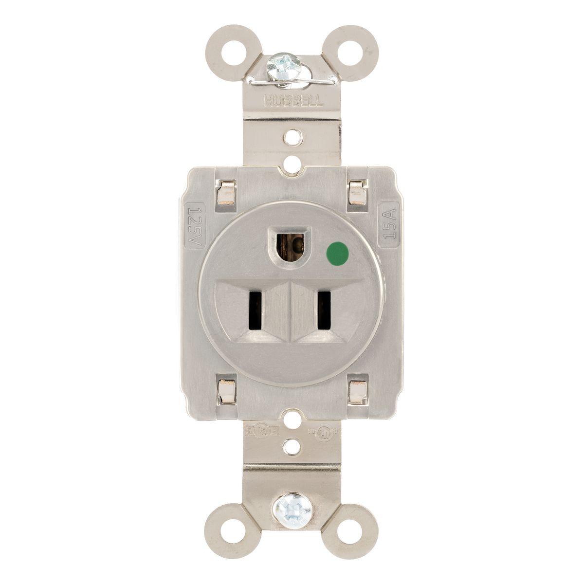 Hubbell Wiring Device-Kellems HBL8210STLA Straight Blade Receptacles