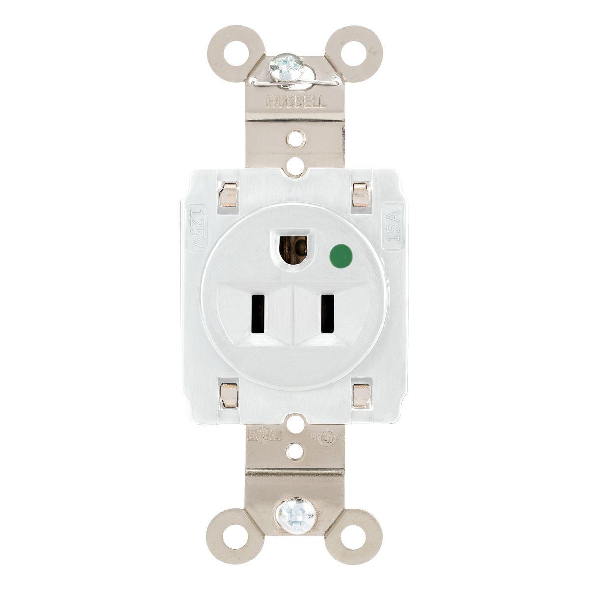 Hubbell Wiring Device-Kellems HBL8210STW Straight Blade Receptacles