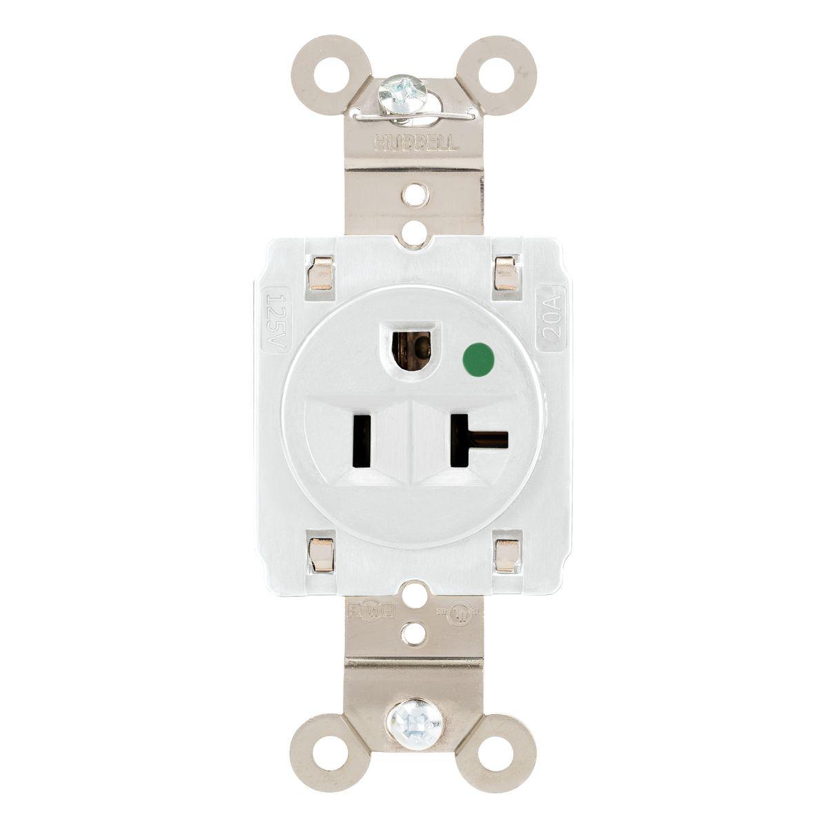 Hubbell Wiring Device-Kellems HBL8310STW Straight Blade Receptacles